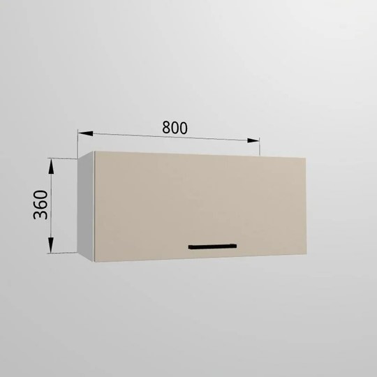 Кухонный навесной шкаф ВГ 80, Сатин/Белый в Магадане - изображение 1