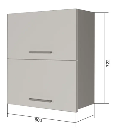 Кухонный шкаф ВГ2 60, Бетон пайн/Антрацит в Магадане - изображение