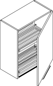 Шкаф навесной с посудосушителем CORSICA Дуб Бофорд MHSU 6072.1 (600х320х720) в Магадане - предосмотр 1