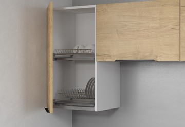 Шкаф навесной с посудосушителем CORSICA Дуб Бофорд MHSU 4072.1 (400х320х720) в Магадане - предосмотр 2