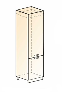 Шкаф-пенал под холодильник Бостон L600 (2 дв. гл.) в Магадане