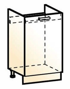 Шкаф рабочий под мойку Стоун L500 (1 дв. гл.) в Магадане