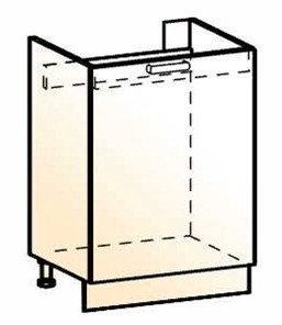 Шкаф рабочий под мойку Стоун L600 (1 дв. гл.) в Магадане