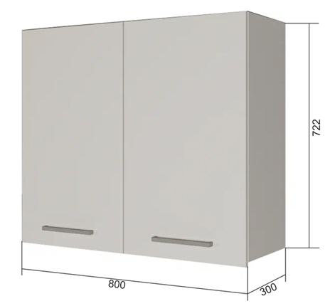 Кухонный шкаф ВС7 80, Сатин/Белый в Магадане - изображение