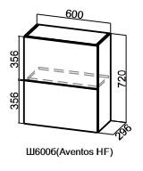 Навесной барный шкаф Модус, Ш600б/720, (Aventos HF), галифакс в Магадане