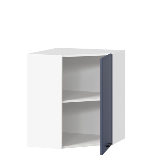 Шкаф кухонный угловой Индиго ЛД 298.610.000.116, Белый/Тёмно-синий в Магадане - изображение 1