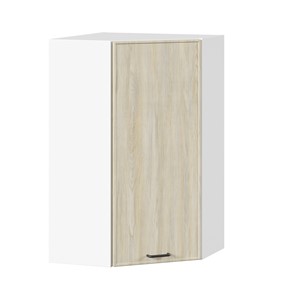 Шкаф кухонный угловой высокий Индиго ЛД 298.620.000.033, Белый/Дуб Мадейра топаз в Магадане