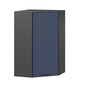 Шкаф кухонный угловой высокий Индиго ЛД 298.620.000.159, Чёрный/Тёмно-синий в Магадане