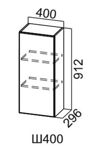 Шкаф настенный Модус, Ш400/912, галифакс в Магадане