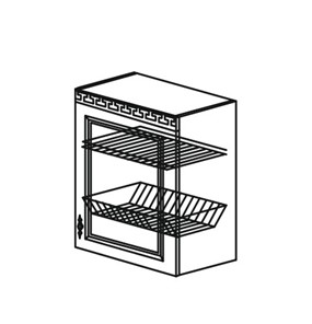 Шкаф кухонный Веста настенный однодверный с сушкой 718*500*323мм в Магадане - предосмотр