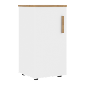 Низкий шкаф колонна с левой дверью FORTA Белый-Дуб Гамильтон FLC 40.1 (L) (399х404х801) в Магадане