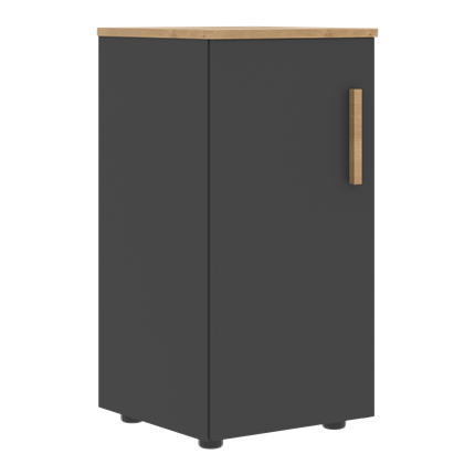Низкий шкаф колонна с глухой дверью левой FORTA Графит-Дуб Гамильтон  FLC 40.1 (L) (399х404х801) в Магадане - изображение