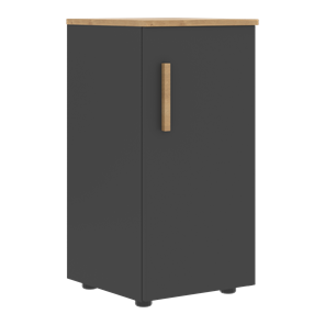 Низкий шкаф колонна с правой дверью FORTA Графит-Дуб Гамильтон  FLC 40.1 (R) (399х404х801) в Магадане - предосмотр