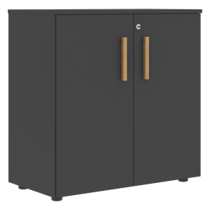 Низкий шкаф широкий с малыми дверцами FORTA Черный Графит FLC_80.1_Z__grafit.png FLC 80.1(Z) (798х404х801) в Магадане