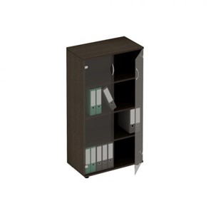 Шкаф для документов со стеклом Формула, венге темный (80x45x148) ФР 366 ВТ в Магадане
