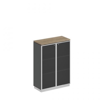 Шкаф для документов средний стекло в рамке Speech Cube (90x40x124.6) СИ 319 ДС АР ХР в Магадане - изображение