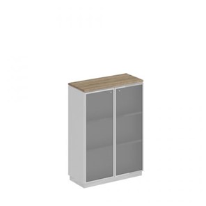Шкаф для документов средний стекло в рамке Speech Cube (90x40x124.6) СИ 319 ДС БП ХР в Магадане