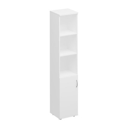 Шкаф для документов узкий полузакрытый Комфорт, белый премиум (40х38х200) К 380 в Магадане - изображение