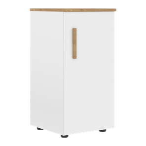 Шкаф колонна низкий с глухой правой дверью FORTA Белый-Дуб Гамильтон FLC 40.1 (R) (399х404х801) в Магадане - предосмотр