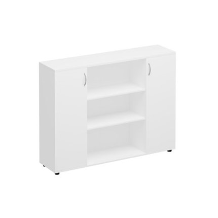 Шкаф комбинированный средний Комфорт, белый премиум (154x38x115.6) К.529 в Магадане - изображение