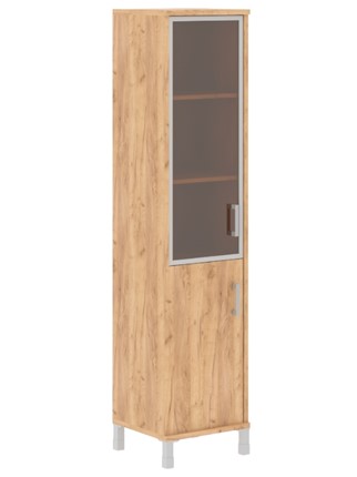 Шкаф офисный Born В 431.4 L левый колонка комбинированная 475х450х2054 мм, Дуб Бофорд в Магадане - изображение