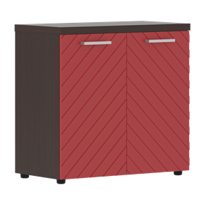 Шкаф с дверцами TORR LUX TLLC 85.1 с глухими малыми дверьми и топом 854х452х833 Венге Магия/ Красный в Магадане