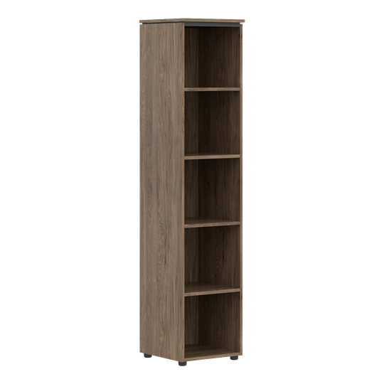 Шкаф колонка  высокий с глухой дверью MORRIS TREND Антрацит/Кария Пальмира MHC 42.1 (429х423х1956) в Магадане - изображение 1