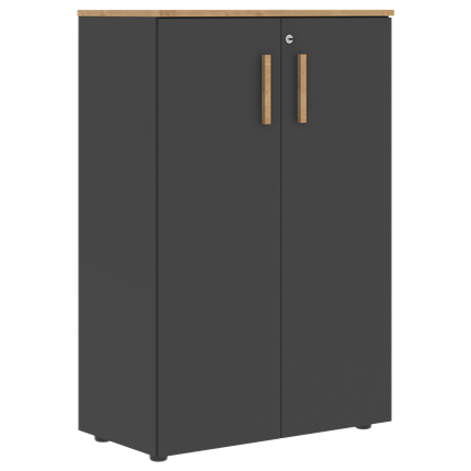 Шкаф с глухими средними дверьми FORTA Графит-Дуб Гамильтон  FMC 80.1(Z) (798х404х1197) в Магадане - изображение