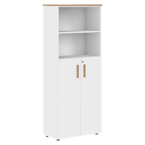 Широкий шкаф высокий FORTA Белый-Дуб Гамильтон FHC 80.6(Z) (798х404х1965) в Магадане