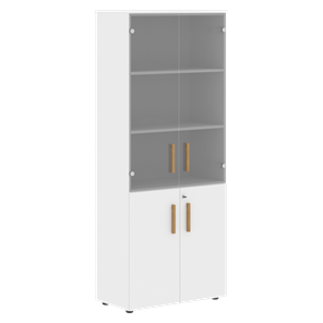 Широкий шкаф высокий FORTA Белый FHC 80.2(Z) (798х404х1965) в Магадане