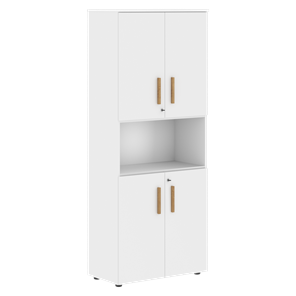 Широкий шкаф высокий FORTA Белый FHC 80.4(Z) (798х404х1965) в Магадане