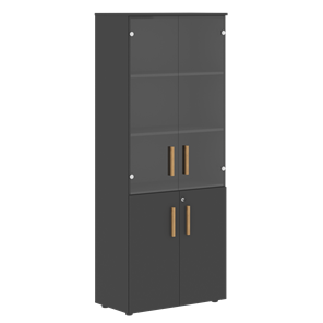 Шкаф комбинированный FORTA Черный Графит  FHC 80.2(Z) (798х404х1965) в Магадане - предосмотр