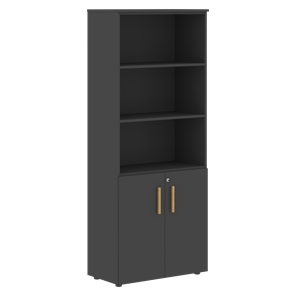 Широкий шкаф высокий FORTA Черный Графит  FHC 80.5(Z) (798х404х1965) в Магадане - предосмотр