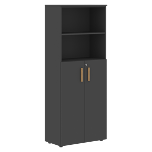 Широкий шкаф высокий FORTA Черный Графит  FHC 80.6(Z) (798х404х1965) в Магадане - предосмотр