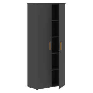 Широкий шкаф высокий FORTA Черный Графит FHC 80.1(Z) (798х404х1965) в Магадане - предосмотр