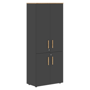 Широкий шкаф высокий FORTA Графит-Дуб Гамильтон  FHC 80.3(Z) (798х404х1965) в Магадане - предосмотр