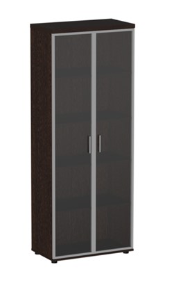 Шкаф со стеклянными дверями Статус С.Ш-1, в ал. раме С.Ш-3СТА Статус, венге в Магадане - изображение