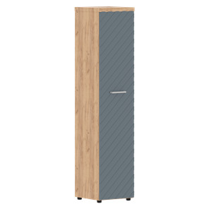 Шкаф TORR LUX TLHC 42.1 колонка с глухой дверью и топом 435х452х1958 Дуб Бофорд/ Серо-голубой в Магадане