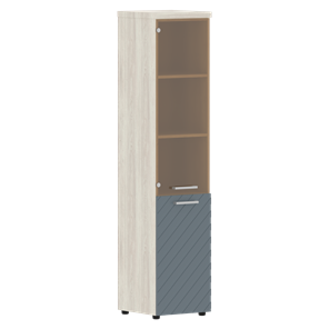Шкаф TORR LUX TLHC 42.2 L колонка комбинированная с топом 435х452х1958 Сосна Эдмонт/ Серо-голубой в Магадане