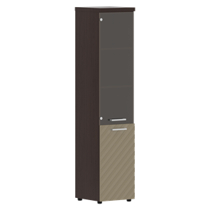 Шкаф TORR LUX TLHC 42.2 L колонка комбинированная с топом 435х452х1958 Венге/ Капучино в Магадане