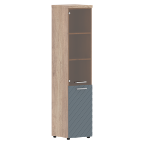 Шкаф-стеллаж TORR LUX TLHC 42.2 R колонка комбинированная с топом 435х452х1958 Дуб Каньон/ Серо-голубой в Магадане