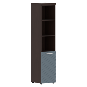 Шкаф TORR LUX TLHC 42.5 L колонка с глухой малой дверью и топом 435х452х1958 Венге/ Серо-голубой в Магадане