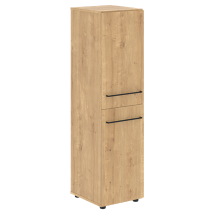 Шкаф узкий средний с глухими дверьми LOFTIS Дуб Бофорд LMC LMC 40.4 (400х430х1517) в Магадане - изображение