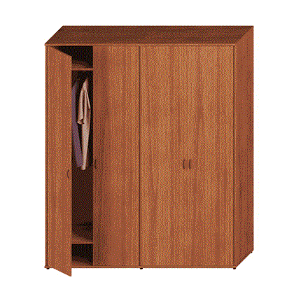 Шкаф комбинированный высокий Престиж, одежда/закрытый, темный орех, 175x46x203, Исп.59 в Магадане - изображение
