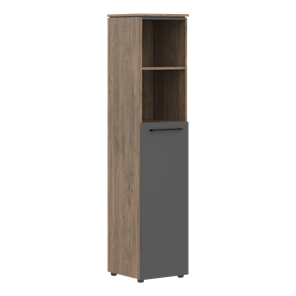 Шкаф высокий колонна со средней дверью MORRIS TREND Антрацит/Кария Пальмира MHC 42.6 (429х423х1956) в Магадане - предосмотр