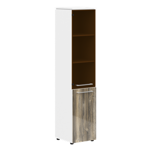 Шкаф высокий MORRIS  Дуб Базель/ Белый MHC  42.2 (429х423х1956) в Магадане
