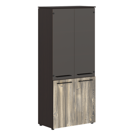 Шкаф высокий MORRIS  Дуб Базель/Венге Магия MHC 85.2 (854х423х1956) в Магадане - изображение