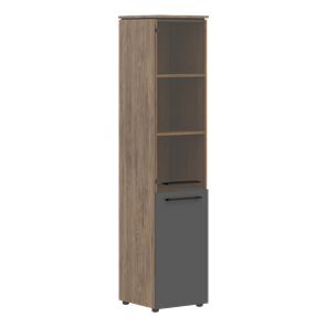 Шкаф колонка комбинированная MORRIS TREND Антрацит/Кария Пальмира MHC  42.2 (429х423х1956) в Магадане