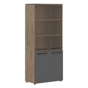 Шкаф высокий комбинированные двери MORRIS TREND Антрацит/Кария Пальмира MHC 85.2 (854х423х1956) в Магадане - предосмотр