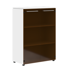 Шкаф средний MORRIS Дуб Базель/Белый MMC 85.2 (854x423x1188) в Магадане - предосмотр